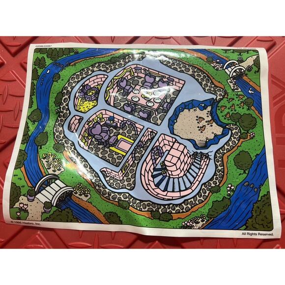 ✅Vtg 1995 1996 Hasbro Pro-Doh Royal Fantasy Castle Pink & Purple W/ Plastic Mat - Picture 9 of 15